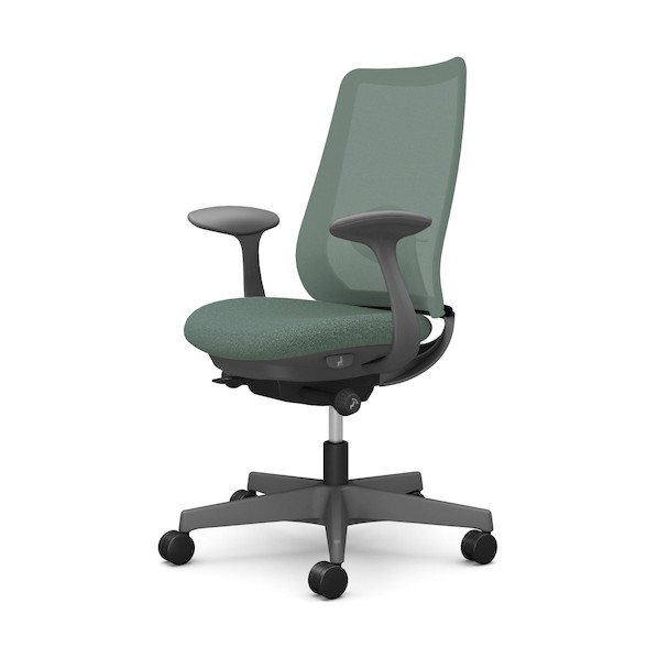 ※法人専用品※オカムラ ポータム,くっ付ける肘,背メッシュ,判定基準手合い,ダークグレーボディ,ハンガー無,ランバー有,ナイロンキャスター CF21XE F1K5 1点 オフィス家具-オフィスチェア
