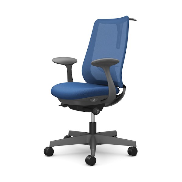 ※法人専用品※オカムラ ポータム,固定肘,背メッシュ,スタンダードタイプ,ダークグレーボディ,ハンガー有,ランバー有,ナイロンキャスター CF22XE FKB3 1点｜DIY FACTORY ONLINE SHOP