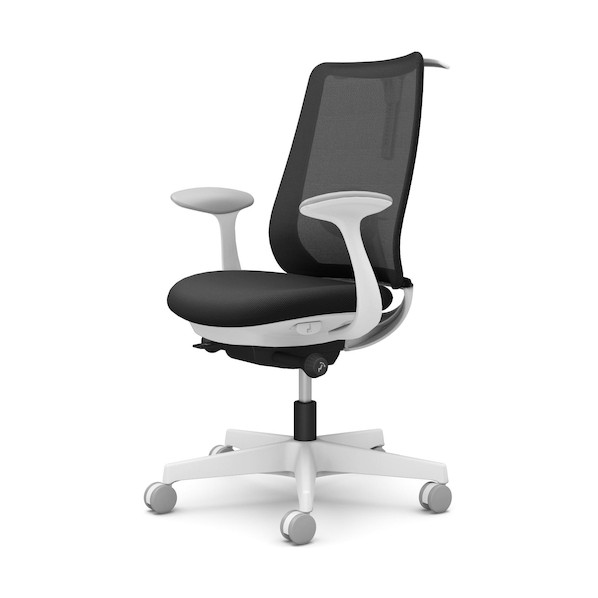 ※法人専用品※オカムラ ポータム,固定肘,背メッシュ,スタンダードタイプ,ホワイトボディ,ハンガー有,ランバー有,ナイロンキャスター CF22XZ FKA1 1点|DIY FACTORY ONLINE SHOP