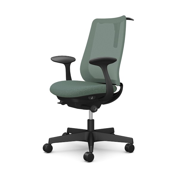※法人専用品※オカムラ ポータム,固定肘,背メッシュ,スタンダードタイプ,ブラックボディ,ハンガー有,ランバー無,ウレタンキャスター CF22ZR F1K5 1点