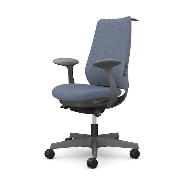 ※法人専用品※オカムラ ポータム,固定肘,背クッション,スタンダードタイプ,ダークグレー,ハンガー有,ランバー有,ウレタンキャスター CF24ZE FXW4 1点｜DIY FACTORY ONLINE SHOP