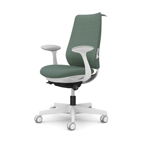 ※法人専用品※オカムラ ポータム,固定肘,背クッション,スタンダードタイプ,ホワイトボディ,ハンガー有,ランバー有,ウレタンキャスター CF24ZZ FXW5 1点|DIY FACTORY ONLINE SHOP