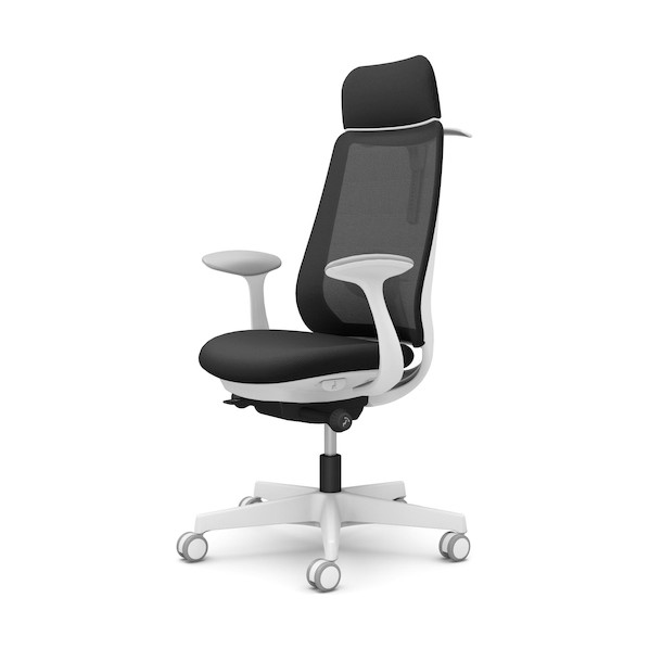 ※法人専用品※オカムラ ポータム,固定肘,背メッシュ,EXスタンダードタイプ,ホワイトボディ,ハンガー有,ランバー有,ウレタンキャスター CF26ZZ FKA1 1点｜DIY FACTORY ONLINE SHOP
