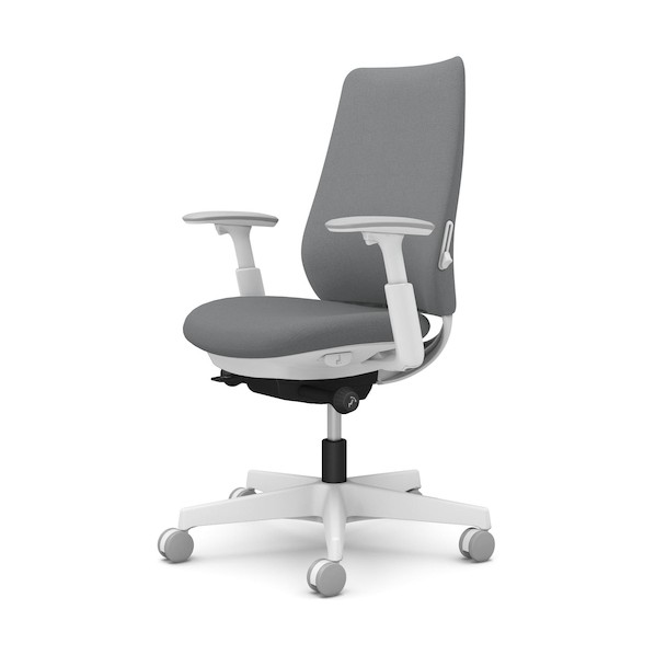 ※法人専用品※オカムラ ポータム,可動肘,背クッション,スタンダードタイプ,ホワイトボディ,ハンガー無,ランバー有,ナイロンキャスター CF83XZ FKY1 1点