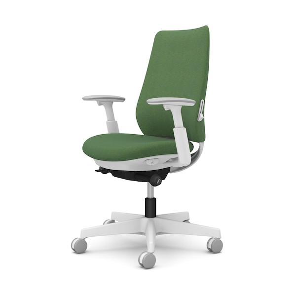 ※法人専用品※オカムラ ポータム,可動肘,背クッション,スタンダードタイプ,ホワイトボディ,ハンガー無,ランバー有,ナイロンキャスター CF83XZ FKY5 1点