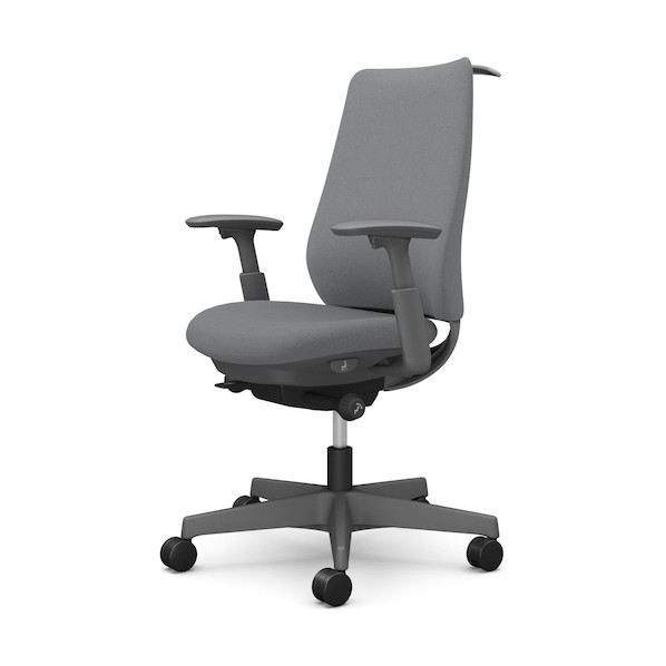 ※法人専用品※オカムラ ポータム,可動肘,背クッション,スタンダードタイプ,ダークグレー,ハンガー有,ランバー無,ウレタンキャスター CF84ZA FKY1 1点|DIY FACTORY ONLINE SHOP
