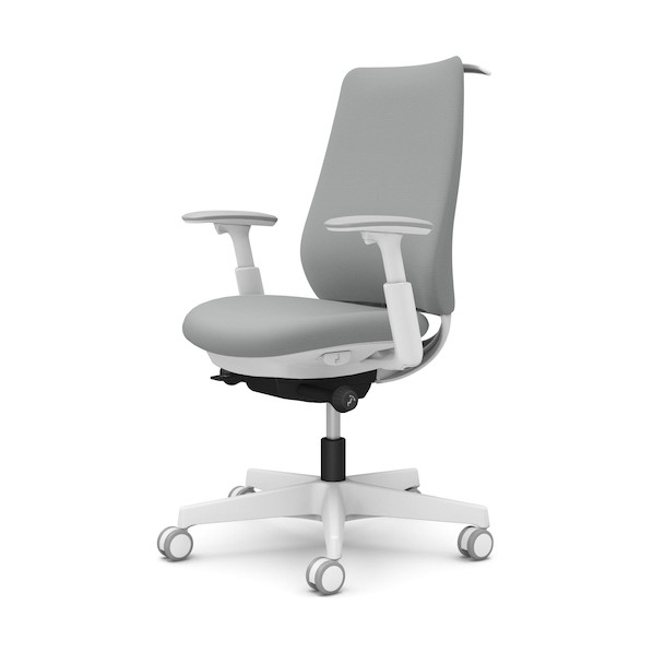 ※法人専用品※オカムラ ポータム,可動肘,背クッション,スタンダードタイプ,ホワイトボディ,ハンガー有,ランバー無,ウレタンキャスター CF84ZW FSG3 1点｜DIY FACTORY ONLINE SHOP