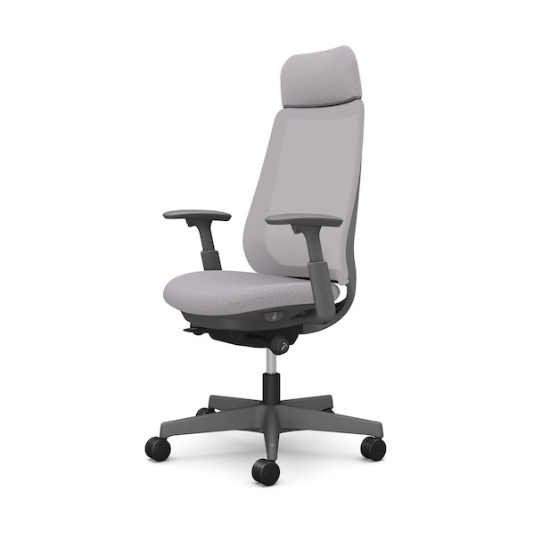 ※法人専用品※オカムラ ポータム,可動肘,背メッシュ,EXスタンダードタイプ,ダークグレーボディ,ハンガー無,ランバー無,ナイロンキャスター CF85XA F1K1 1点｜DIY FACTORY ONLINE SHOP