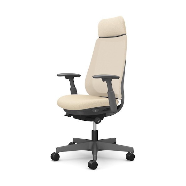 ※法人専用品※オカムラ ポータム,可動肘,背メッシュ,EXスタンダードタイプ,ダークグレーボディ,ハンガー無,ランバー無,ナイロンキャスター CF85XA F1K2 1点｜DIY FACTORY ONLINE SHOP