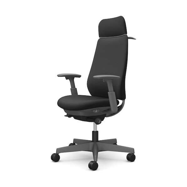 ※法人専用品※ ポータム,可動肘,背クッション,EXスタンダードタイプ,ダークグレー,ハンガー有,ランバー無,ウレタンキャスター CF88ZA FSF1 1点｜DIY FACTORY ONLINE SHOP 52,741円