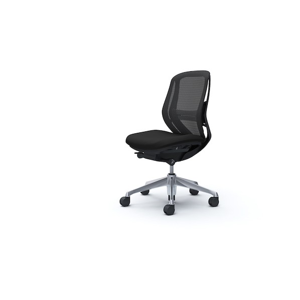 ※法人専用品※ シルフィー 肘なし 背メッシュ ロー ブラックボディ ハンガー無 ランバー有 アルミ脚 ブラック C631BS-FMP1 1点|DIY FACTORY ONLINE SHOP