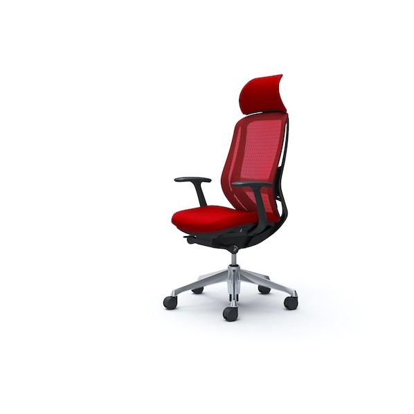 ※法人専用品※オカムラ シルフィー固定肘 背メッシュEXハイ ブラックボディ ハンガー無 ランバー有 アルミ脚 レッド C64ABS-FMP9 0｜DIY FACTORY ONLINE SHOP