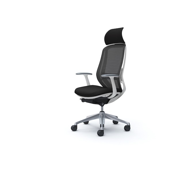 ※法人専用品※オカムラ シルフィー固定肘 背メッシュEXハイ ホワイトボディ ハンガー無 ランバー有 アルミ脚 ブラック C64ABZ-FMP1 0｜DIY FACTORY ONLINE SHOP