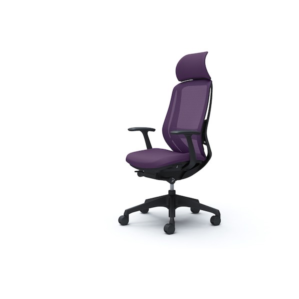 ※法人専用品※オカムラ シルフィー固定肘 背メッシュEXハイ ブラックボディ ハンガー無 ランバー有 樹脂脚 パープル C64AXS-FMP0 0｜DIY FACTORY ONLINE SHOP 119,900円