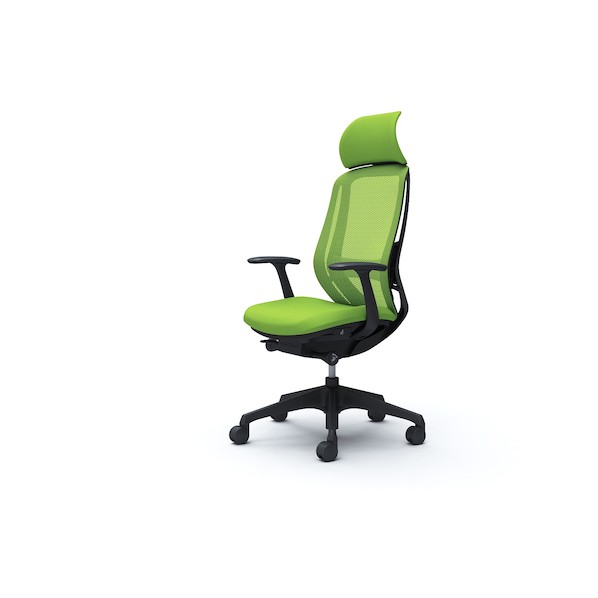 ※法人専用品※オカムラ シルフィー固定肘 背メッシュEXハイ ブラックボディ ハンガー無 ランバー有 樹脂脚 ライムグリーン C64AXS-FMP5 0｜DIY FACTORY ONLINE SHOP