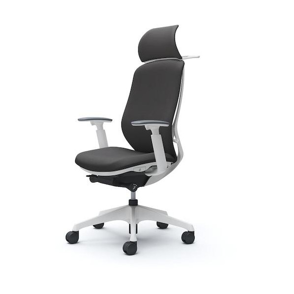 ※法人専用品※オカムラ シルフィー固定肘 背クッションEXハイ ホワイトボディ ハンガー有 ランバー無 樹脂脚 ダークグレー C64DXW-FXW0 0｜DIY FACTORY ONLINE SHOP