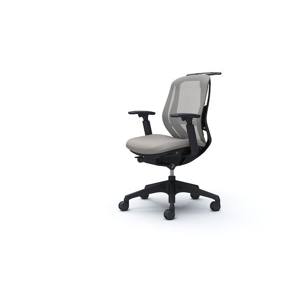 ※法人専用品※オカムラ シルフィー 可動肘 背メッシュ ロー ブラックボディ ハンガー有 ランバー有 樹脂脚 ライトグレー C682XS-FMR3 0｜DIY FACTORY ONLINE SHOP