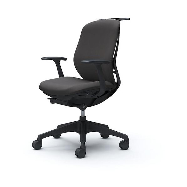 ※法人専用品※オカムラ シルフィー 可動肘 背クッション ロー ブラックボディ ハンガー有 ランバー無 樹脂脚 ダークグレー C684XR-FXW0 1点｜DIY FACTORY ONLINE SHOP 58,740円