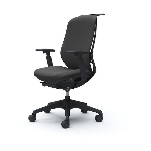 ※法人専用品※オカムラ シルフィー 可動肘 背クッション ハイ ブラックボディ ハンガー有 ランバー無 樹脂脚 ダークグレー C688XR-FXW0 1点｜DIY FACTORY ONLINE SHOP