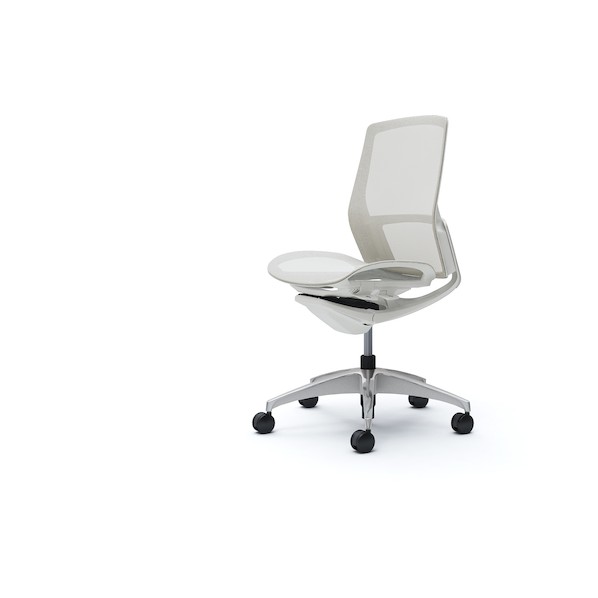 ※法人専用品※オカムラ フィノラチェア ミドルバック 座メッシュ ホワイトB C731CW F1E2 1点｜DIY FACTORY ONLINE SHOP