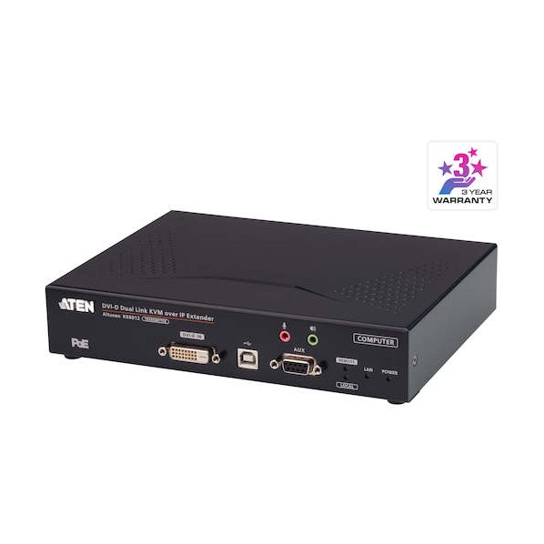 ATEN デュアル繋がりDVIーD IP-KVMエクステンダー トランスミター 2K KE6912T 1式