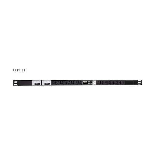 ※法人専用品※ ラック用電源タップ(0U/200V/30A/IECタイプ 16ポート/計測機能対応) PE1316B 0｜DIY FACTORY ONLINE SHOP