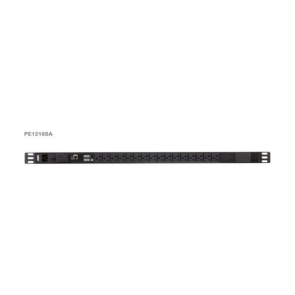 ラック用電源タップ（0U/100V/20A/NEMAタイプ 16ポート/サージ保護回路/計測機能対応） PE1216SA 1点