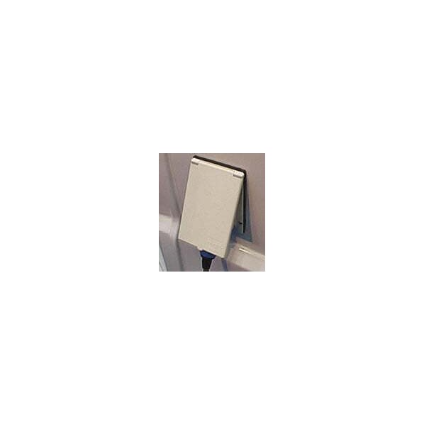 カーク産業 パワーインレット（白）ソケット付き 160×100mm 白 0720 1個