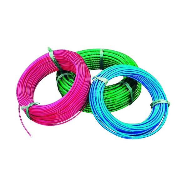※法人専用品※コンドーテック ビニール被覆ワイヤロープ (VCワイヤ) 6x19 G/O 6-8&times;20M 白･不透明 白・不透明 051033G06020W 1点｜DIY FACTORY ONLINE SHOP