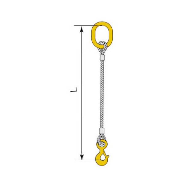 ※法人専用品※コンドーテック JISロック止ワイヤ φ16×5M HTL・HMM 05221KMTL165 1組|DIY FACTORY ONLINE SHOP