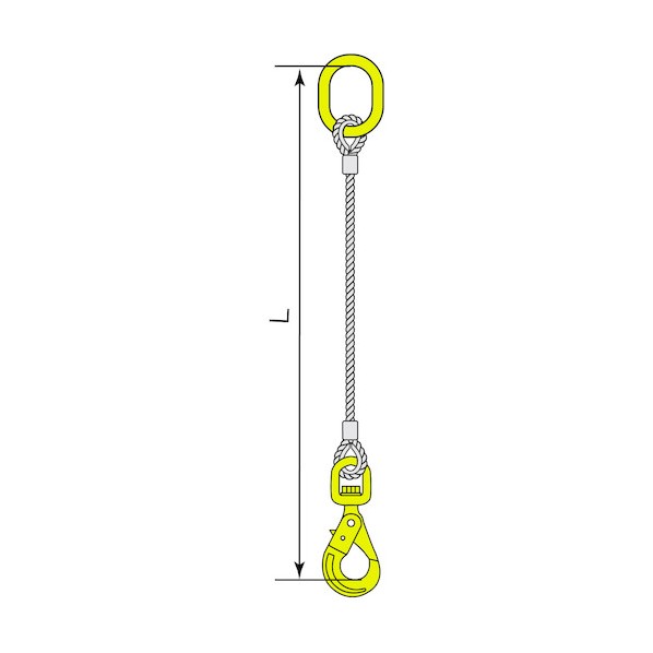 ※法人専用品※コンドーテック マーテック金物付JISロック止ワイヤ BKL スイベルフック φ16&times;8M MFA-86･BKL-7/8 05221MAKL168 1組｜DIY FACTORY ONLINE SHOP
