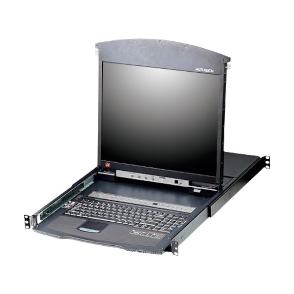 ※法人専用品※ATEN 17インチLCD8ポートKVMドロワー ショートレール KL1508AMJJS 1式｜DIY FACTORY ONLINE SHOP