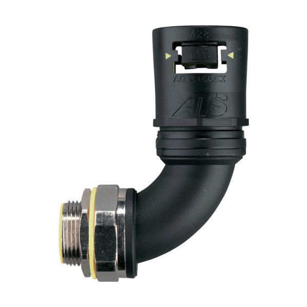 防水フレキコネクタ Adaptalok ATS 90&deg;エルボ 34サイズ用 M32スイベルおねじ付き AT34/M32/CS90/BLY 10個｜DIY FACTORY ONLINE SHOP