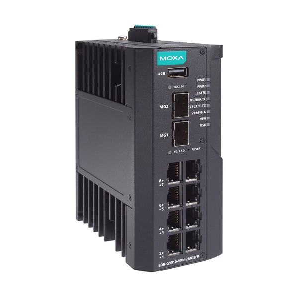 8GbE 銅線＋2 GbE SFPマルチポート 産業用セキュアルーター EDR-G9010-VPN-2MGSFP-HV 1台