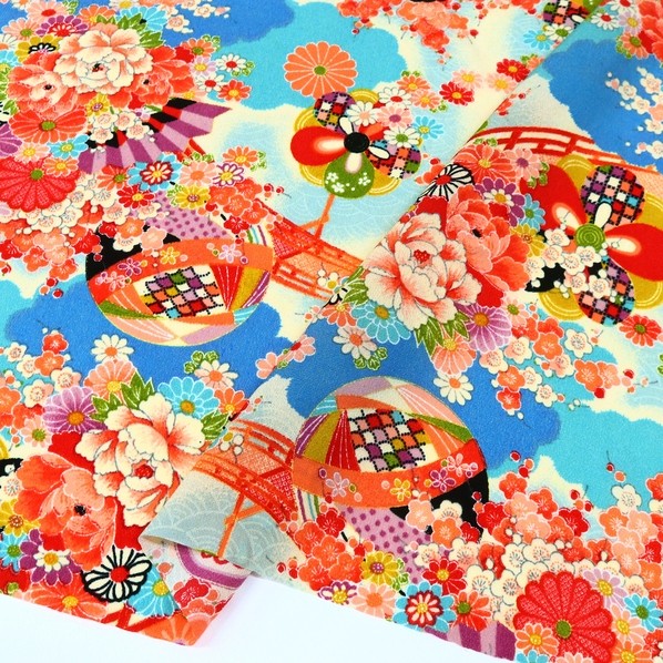 一越ちりめん友禅(金なし) マルチ HY04-D-CUT-6M 6m