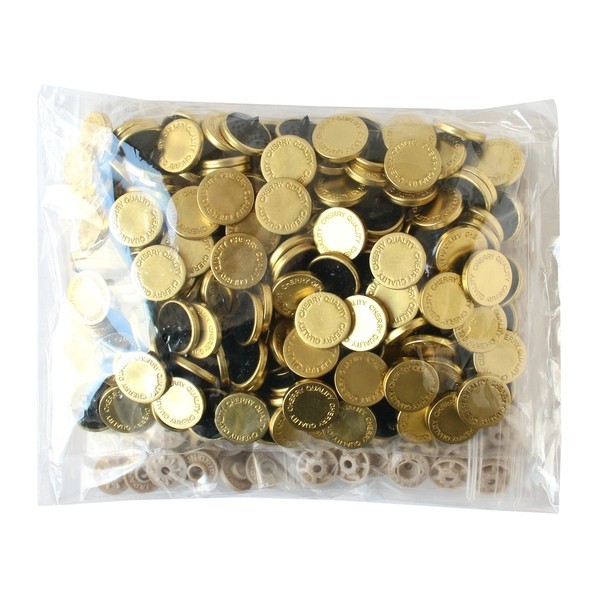 日本紐釦貿易 サンメタルスナップ 両面メタル風 15mm イエローゴールド SMS15-2TYL-100 100組｜DIY FACTORY ONLINE SHOP
