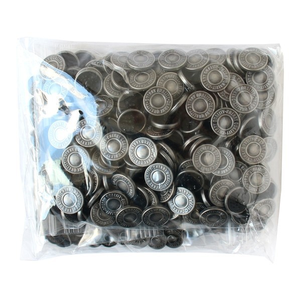 日本紐釦貿易 サンメタルスナップ 両面メタル風 15mm アンティークシルバー SMS15-1THS-100 100組｜DIY FACTORY ONLINE SHOP