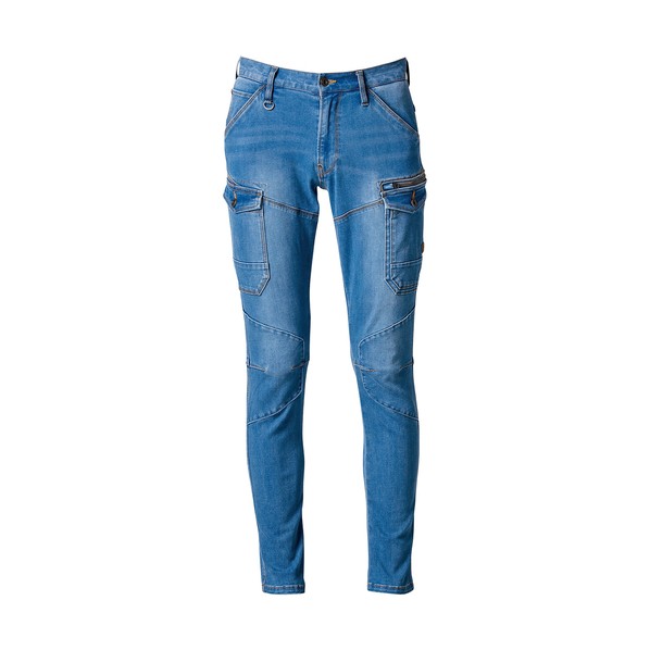 2WAYストレッチカーゴパンツ  ウォータリーブルー 92 7632-33-92 花・ガーデン・DIY-安全・保護用品