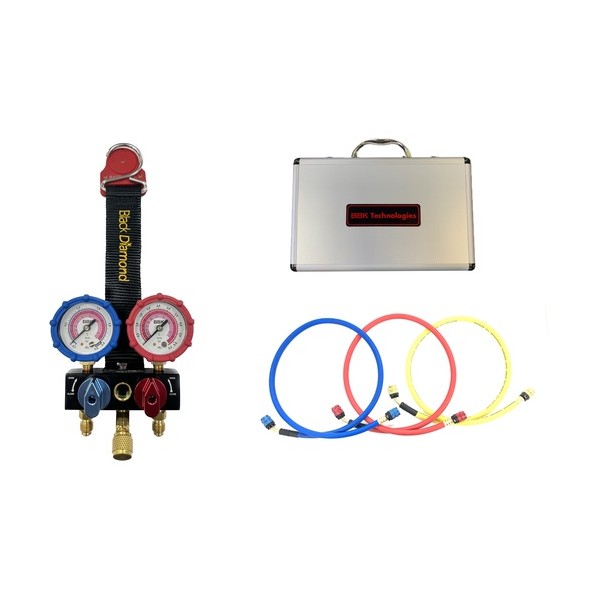 サイトグラス付ミニマニホールドローターリーホースセット SGM-SR 3個｜DIY FACTORY ONLINE SHOP