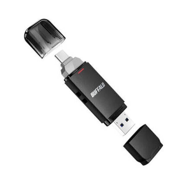 USB3．2（Gen2） Type-C/Aコネクター両対応 中低速帯 スティック 1．0TB ブラック SSD-SD1.0U3-BA 1個