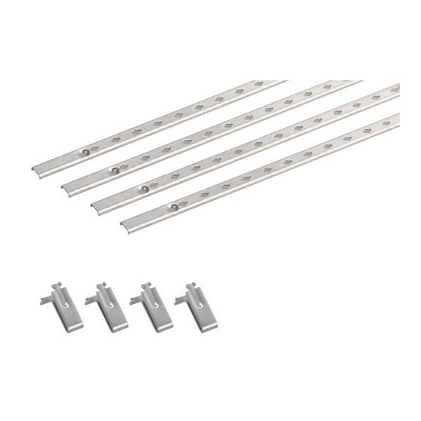 南海プライウッド 棚収納パーツ シンプルステン棚柱セット 10×1820mm シルバー TBSS-S-A 1セット