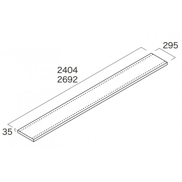 南海プライウッド ブックシェルフ収納 フィクサス 仕切板 高さ2404×奥行295×厚さ35mm ホワイトオバンコール FXTS-D3H24-WV 1セット