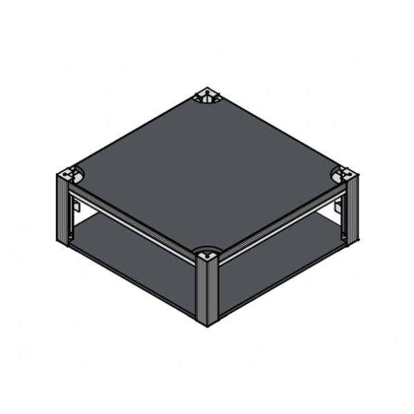 南海プライウッド たたみボックス収納 キャブロック2 ベースユニット 800×800×300mm ダークグレー C2BU 1セット