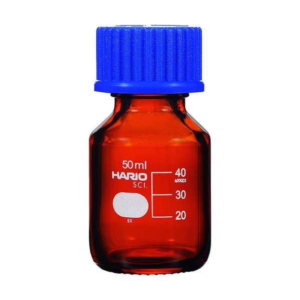 HARIO 耐熱ねじ口瓶(液切れリング付き) 茶 50mL NBB-50-SCI 10本