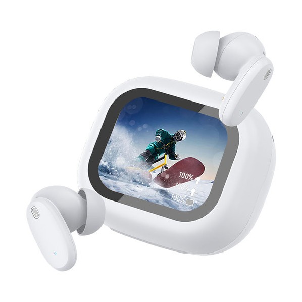 高音質Bluetoothイヤホン液晶タッチパネルWH ABT-AP10 WH 1個