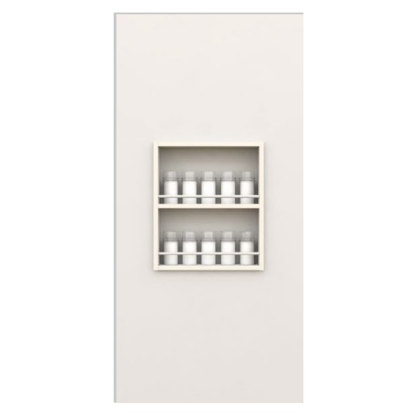 南海プライウッド 壁厚ニッチ収納 アドキューブ キッチン(調味料) シェルホワイト AS000024LW 1セット