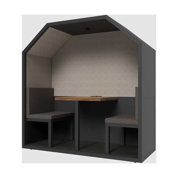 ※法人専用品※ダイシン工業 オープンブース Grotta 2人用 ベーシックタイプ ブラックAセット CB1875-18B-A 0|DIY FACTORY ONLINE SHOP
