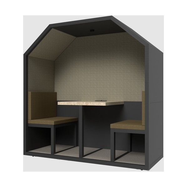 ※法人専用品※ダイシン工業 オープンブース Grotta 2人用 ベーシックタイプ ブラックBセット CB1875-18B-B 0|DIY FACTORY ONLINE SHOP