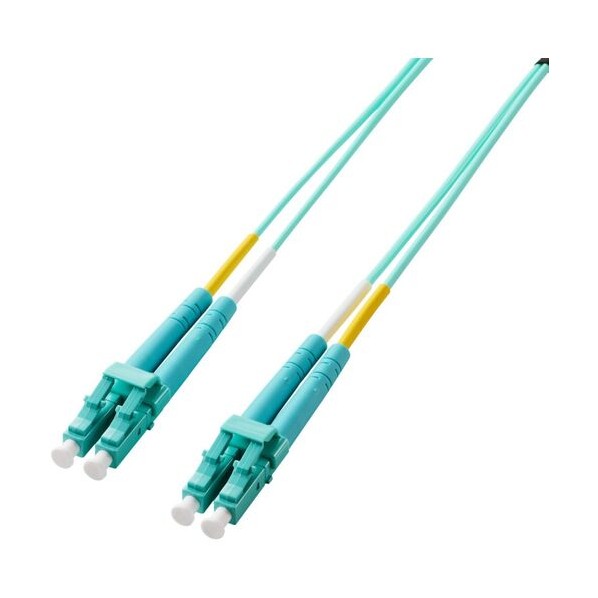 光ファイバー LC-LC 2芯 OM3 10m アクア OC-LCLC2M3/10