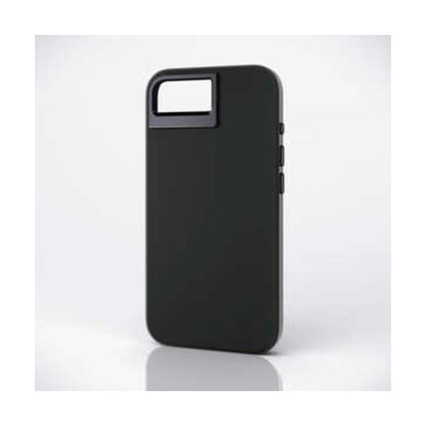 エレコム ハイブリッドケース iPhone 16e用 シリコン スタンド MAGKEEP ブラック ブラック PM-A25SHVSCSTBK